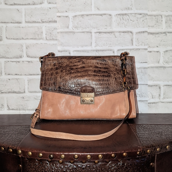 Frye Bags Frye Ella Flap Embossed Crocodile And Italian Leather